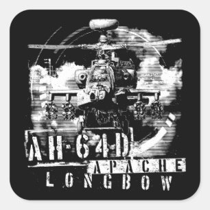 AH-64D Apache Longbow Square Sticker