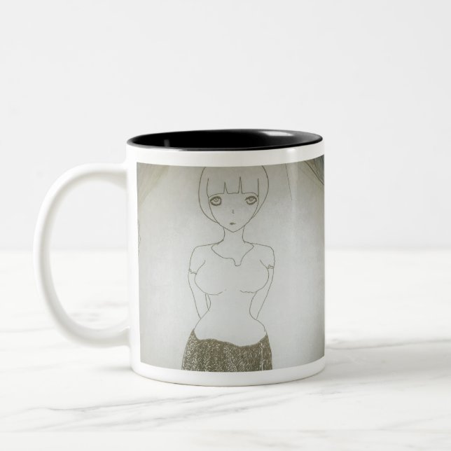 ah melissa what do you want Two-Tone coffee mug (Left)