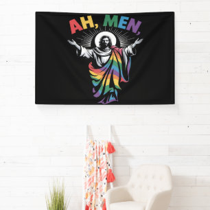 Ah Men Funny LGBT Gay Pride Banner