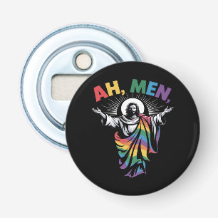 Ah Men Funny LGBT Gay Pride Bottle Opener