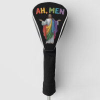Ah Men Funny LGBT Gay Pride Jesus Rainbow Flag