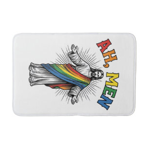 Ah Men Rainbow Religious Vintage Bath Mat