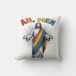Ah Men Rainbow Religious Vintage Cushion