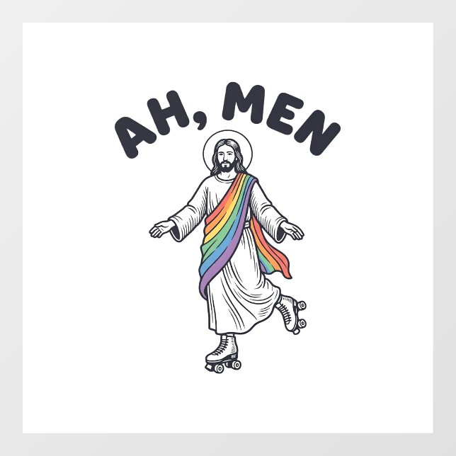 Ah Men Roller Skating Faith Vector Design_1 (Sheet)