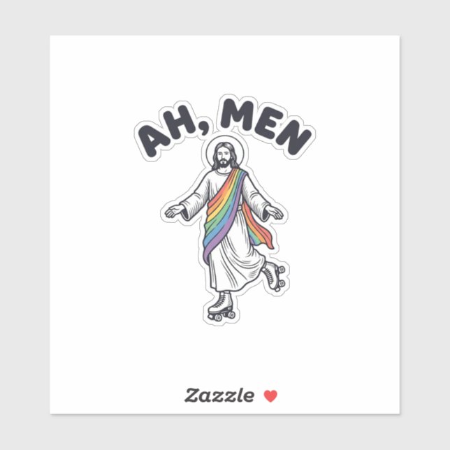 Ah Men Roller Skating Faith Vector Design_1 (Sheet)