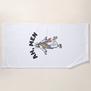 Ah Men Roller Skating Faith Vector Design_1 Beach Towel