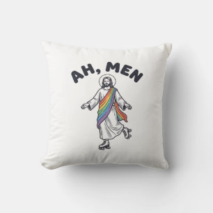 Ah Men Roller Skating Faith Vector Design_1 Cushion