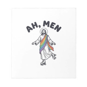 Ah Men Roller Skating Faith Vector Design_1 Notepad