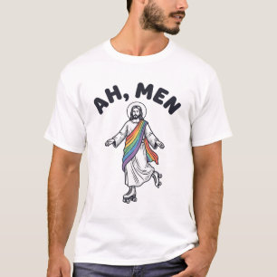 Ah Men Roller Skating Faith Vector Design_1 T-Shirt