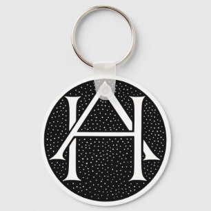 AH Monogram for the initials / letters AH. Key Ring
