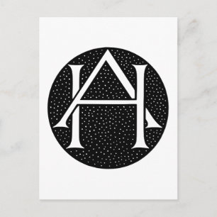 AH Monogram for the initials / letters AH. Postcard
