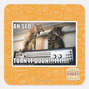 Ah Sed Turn it Down!! Square Sticker