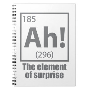 Ah! The Element of Surprise Funny Chemistry Joke Notebook