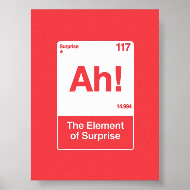 Ah The Element Of Surprise - Funny Chemistry  Poster (Front)