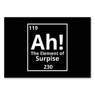 ah the element of surprise funny periodic table number