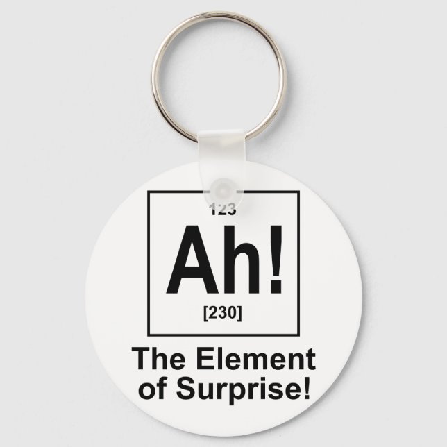 Ah! The Element of Surprise. Key Ring (Front)