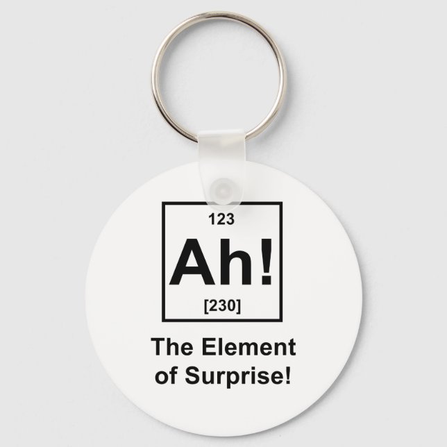 Ah! The Element of Surprise Key Ring (Front)