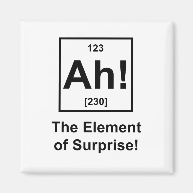 Ah! The Element of Surprise Magnet (Front)