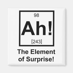 Ah the Element of Surprise Periodic Element Symbol Magnet