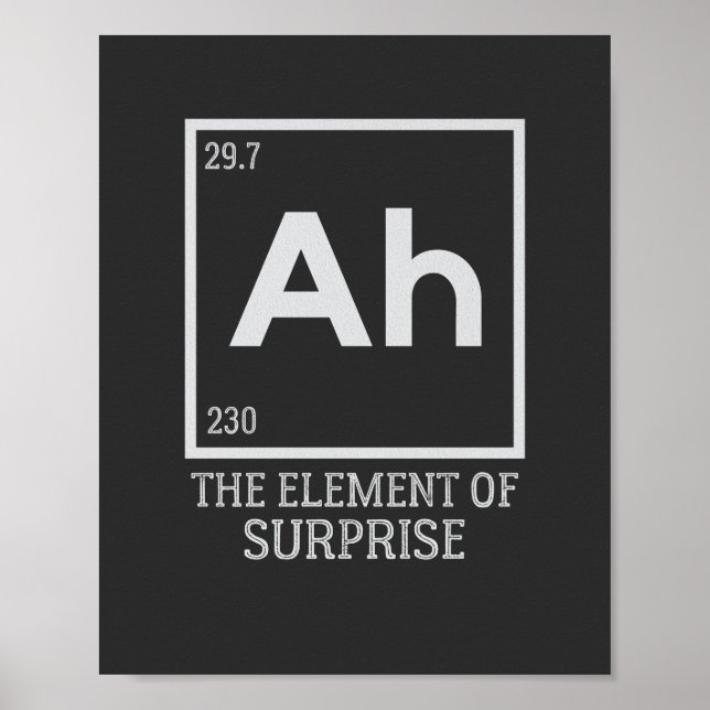 Ah the element of surprises poster (Front)
