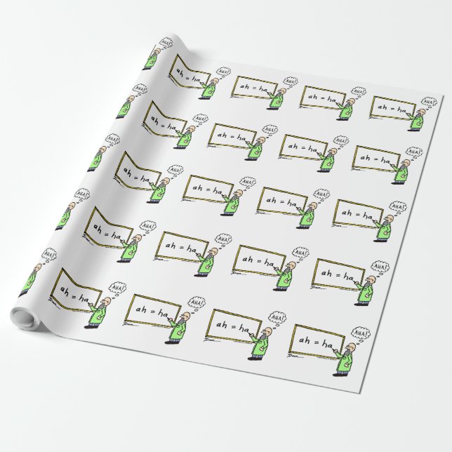 AHA! Cartoon Wrapping Paper (Unrolled)