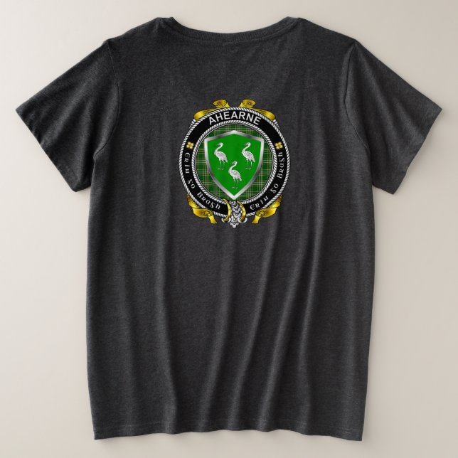 Ahearne/Aherne Irish Shield Women's Plus Size T-Shirt (Design Back)