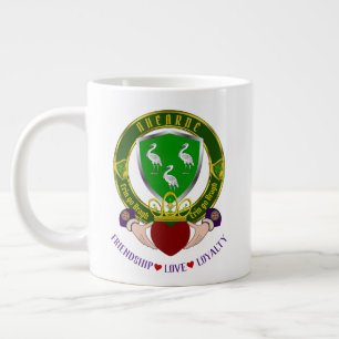 Ahearne Irish Shield w/Claddagh Giant Coffee Mug