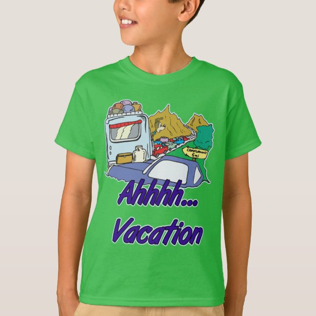 Ahh Vacation Camping T-Shirt (Front)