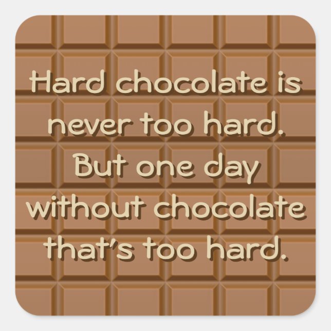 ahhh chocolate square sticker (Front)