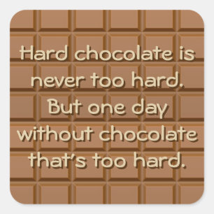 ahhh chocolate square sticker