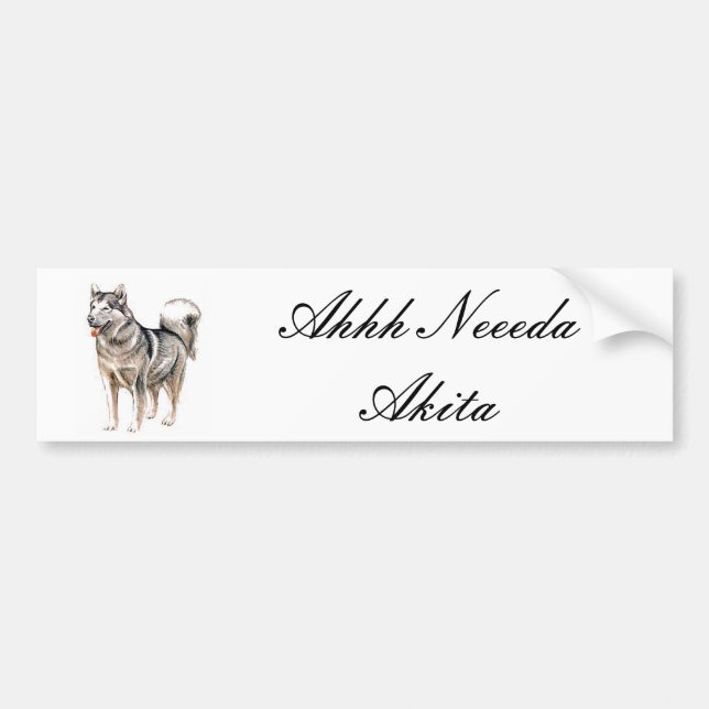 Ahhh Neeeda Akita Bumper Sticker (Front)