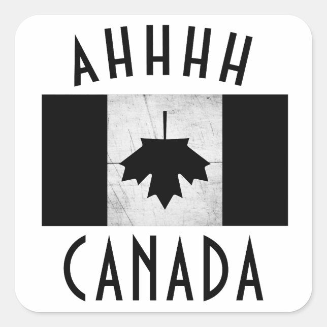 AHHHH Canada! Flag Square Sticker (Front)