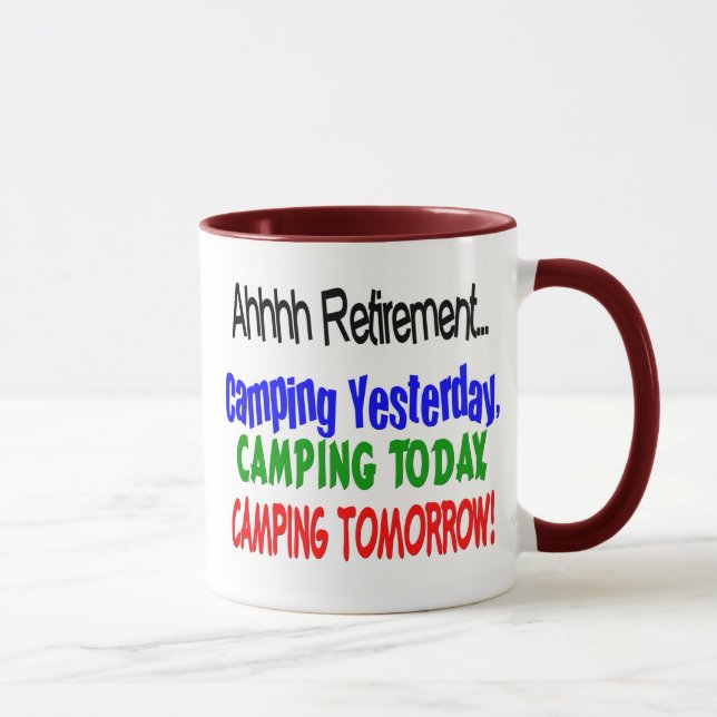 Ahhhh retirement CAMPING Mug (Right)