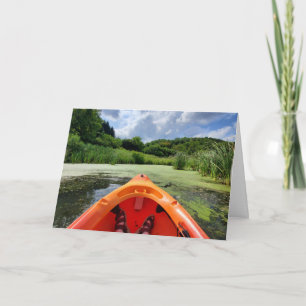 Ahhhhh Kayaking Relaxation saying Hi Card