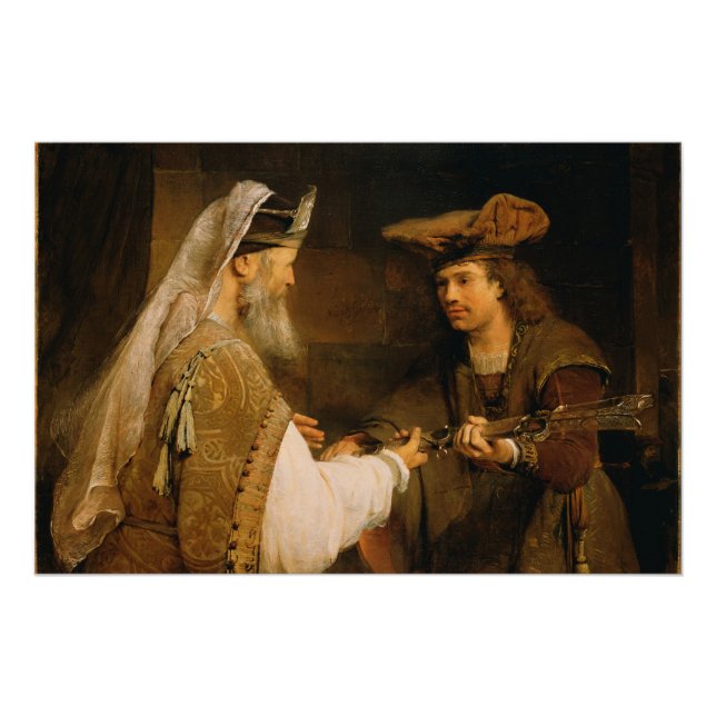 Ahimelech giving the sword of Goliath to David Poster (Front)