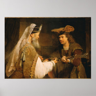 Ahimelech giving the sword of Goliath to David Poster