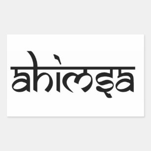 Ahimsa - Buddhist and Hindu Tenet Rectangular Sticker