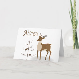Ahimsa Holiday Reindeer Card