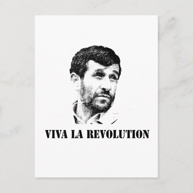 Ahmadinejad - Viva la revolution Postcard (Front)