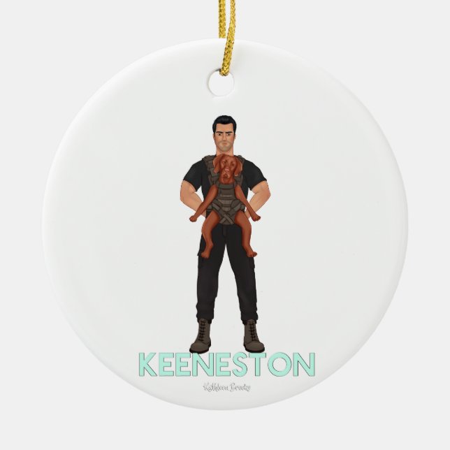 Ahmed and Nemi  Ceramic Tree Decoration (Front)