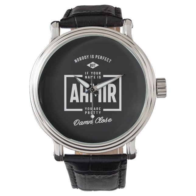 Ahmir Personalised Name Birthday Gift Watch (Front)