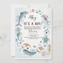 Ahoy Baby Shower Invitation Nautical Theme
