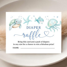 Ahoy it' a Boy Baby Shower Boy Blue Diaper Raffle