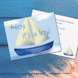 Ahoy It’s a Boy Cute Baby Shower Invitation