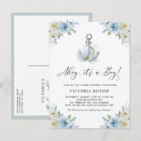 Ahoy It's a Boy Anchor Floral Nautical Baby Shower