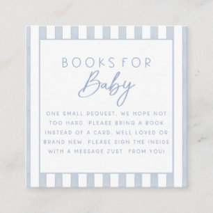 Ahoy It's A Boy Baby Shower Books for Baby Enclosure Card