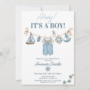 Ahoy It's a Boy Baby Shower Invitation