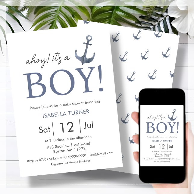 Ahoy! It's a Boy | Baby Shower Invitation (Creator Uploaded)