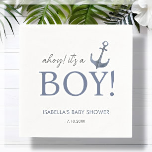 Ahoy! It's a Boy   Baby Shower  Napkin
