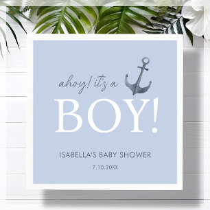 Ahoy! It's a Boy Baby Shower Napkin